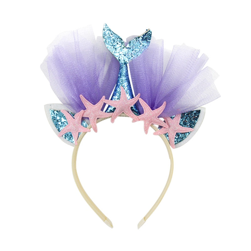 Mermaid Tail Party Headband Photo Props for Girls childrensterritory