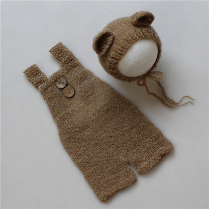 Newborn Photography Props/Crochet Hat Pants Outfits