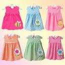 Baby Girl Floral and Cartoon Print Summer Cotton Dresses childrensterritory