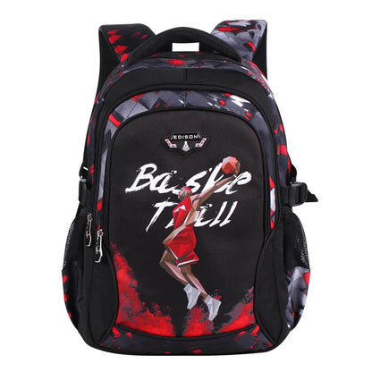 Basketball Print Stylish School Bag for Kids childrensterritory