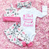 Newborn Girls Letter Printed 3 Piece Winter Clothing Set childrensterritory