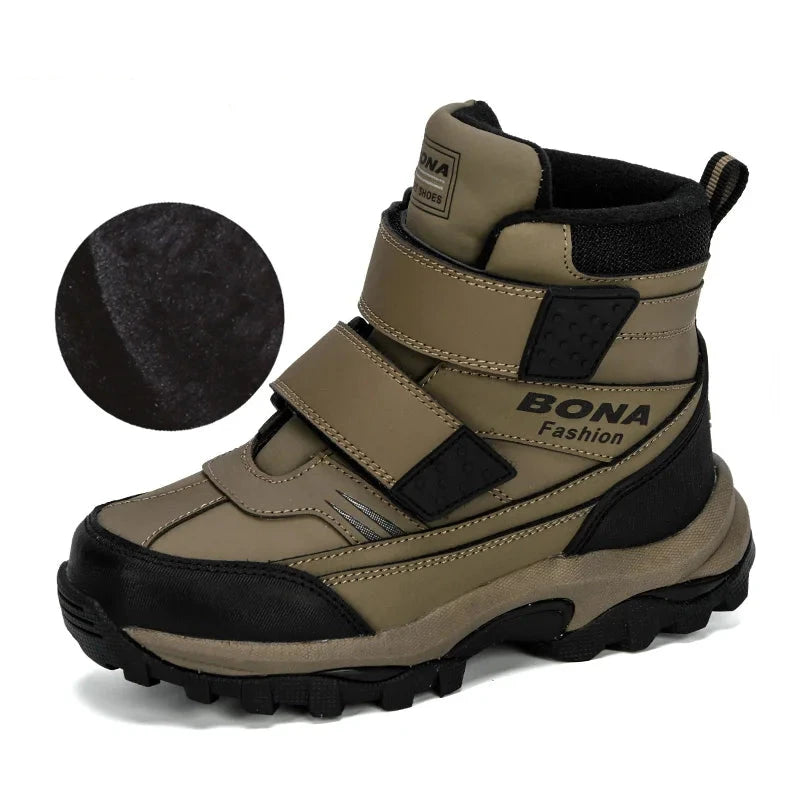Boys Ankle Length Anti-Slip Warm Hiking Shoes childrensterritory
