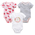 6 pcs/lot Baby Girls Cartoon Print Bodysuits for Summer childrensterritory