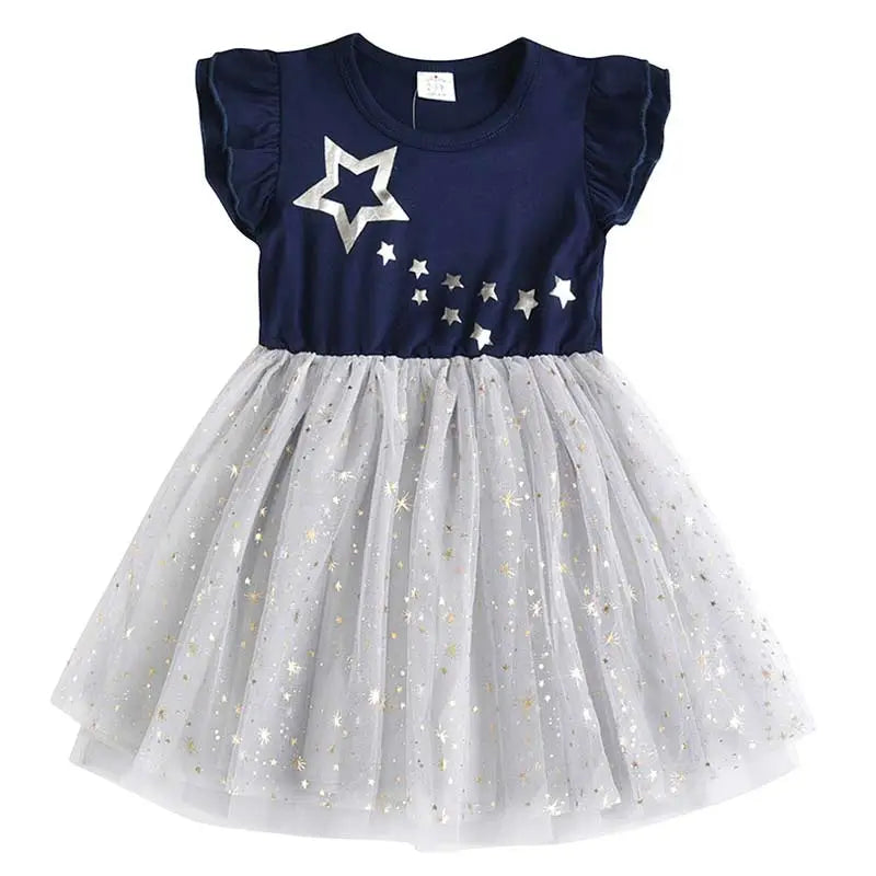 Kids Girls Unicorn Embroidery Birthday Tutu Dresses childrensterritory