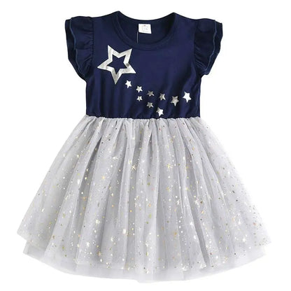 Kids Girls Unicorn Embroidery Birthday Tutu Dresses childrensterritory