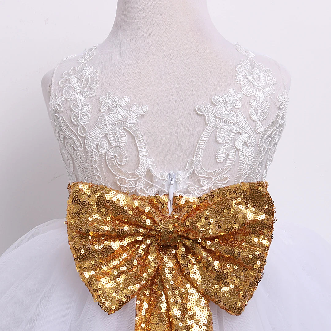 Kids/Baby Girl Sequins Bow-knot Party Dresses