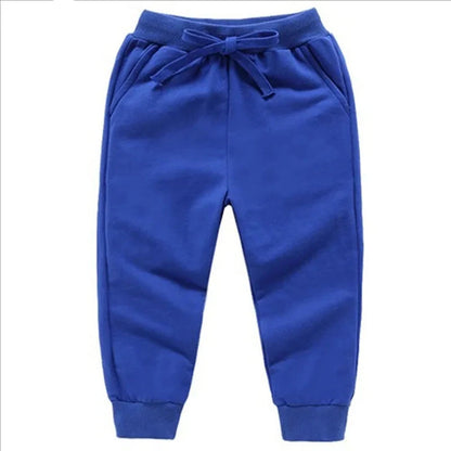 Warm Solid Pattern Casual Cotton Sports Pants for Kids childrensterritory