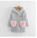 Kids Girl's Thick Warm Hooded Coat with Pockets childrensterritory