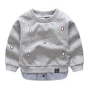 Cartoon Animal Print Patchwork 2 Pcs Sweatshirt For Kids childrensterritory