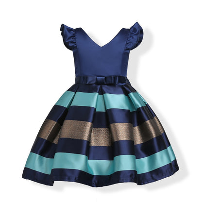 Kids Girls Striped Party Dresses/Princess Costume childrensterritory