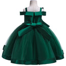 Girls' Sleeveless Bow Design Elegant Party Dresses childrensterritory