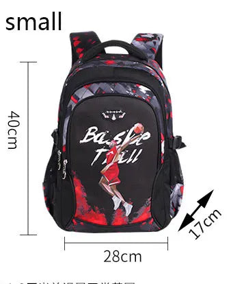 Basketball Print Stylish School Bag for Kids childrensterritory