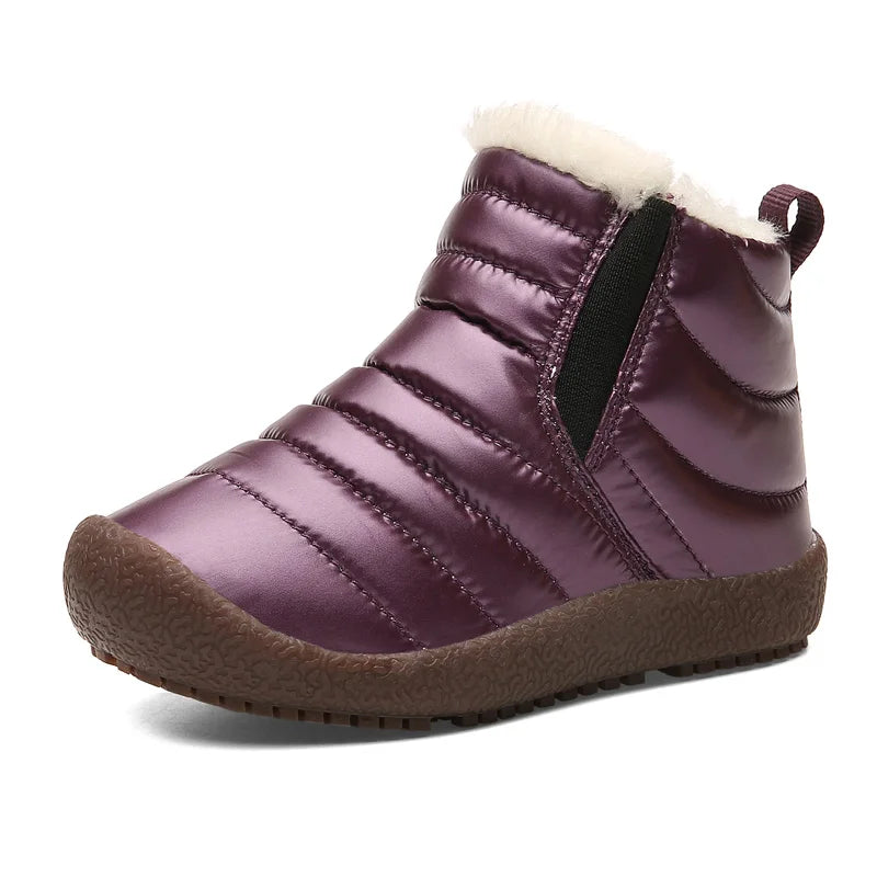 Warm Plush Leather Winter Snow Boots for KIds childrensterritory