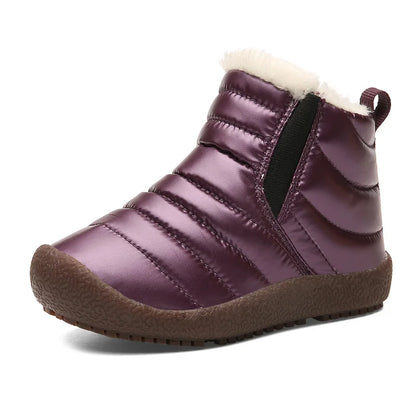 Warm Plush Leather Winter Snow Boots for KIds childrensterritory
