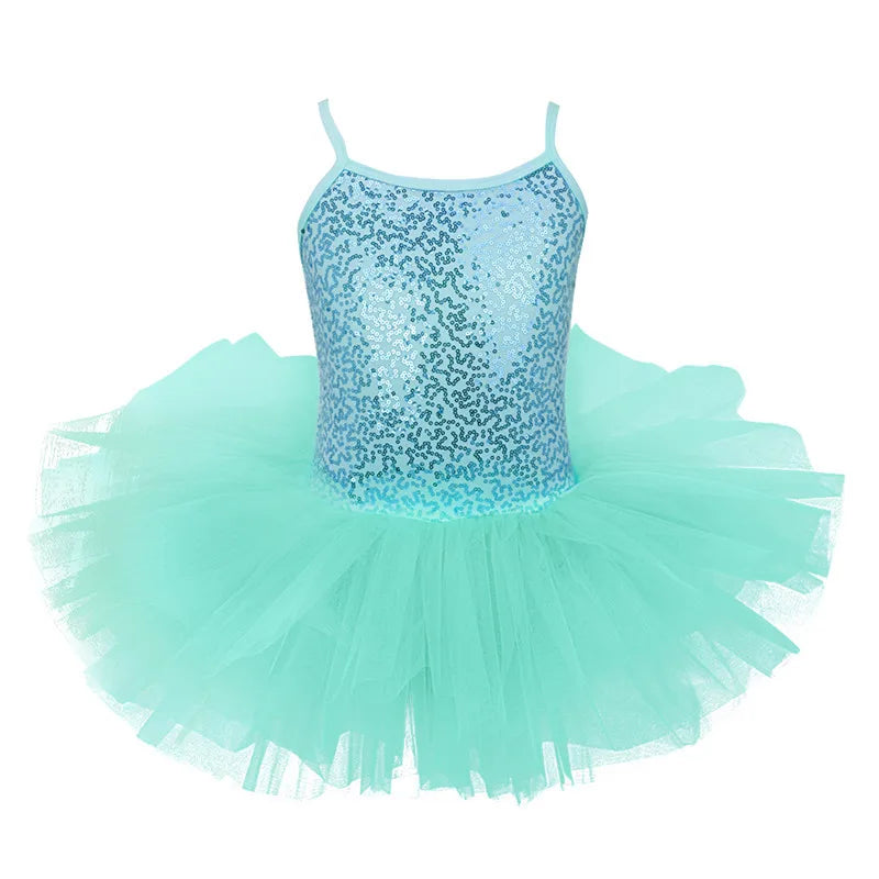 Kids Girls Sequin Tulle Ballet Dresses childrensterritory