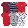 6Pcs/Lot Cartoon Design Soft Cotton Baby Rompers childrensterritory