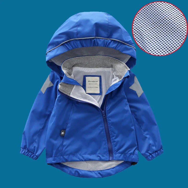 Double-Deck Windproof Inner Polar Fleece Kids Jacket childrensterritory