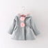 Toddler Girls Rabbit Ear Hooded Cotton Outerwear childrensterritory