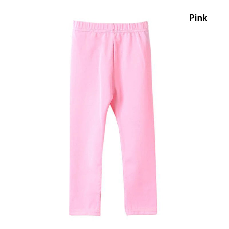 Kids Girls Candy Color Soft Elastic Cotton Leggings/Trousers childrensterritory