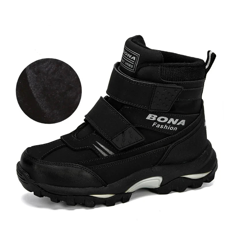 Boys Ankle Length Anti-Slip Warm Hiking Shoes childrensterritory