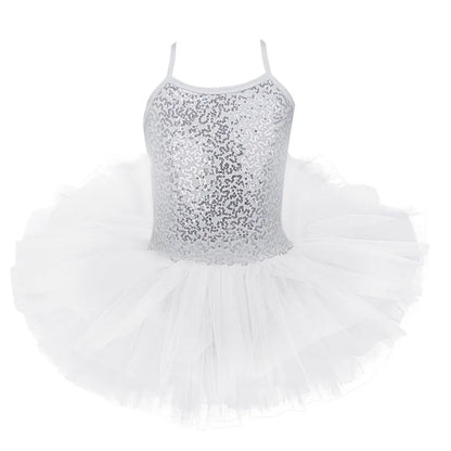 Kids Girls Sequin Tulle Ballet Dresses childrensterritory