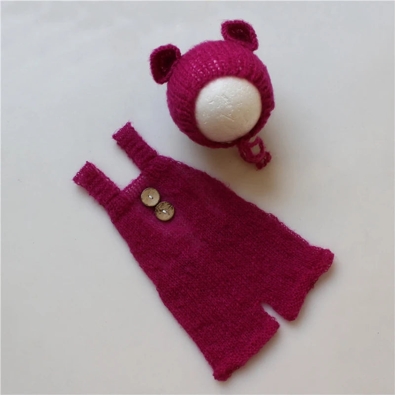 Newborn Photography Props/Crochet Hat Pants Outfits