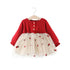 Baby Girl First Birthday Red Princess Dress childrensterritory