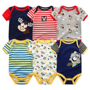 6Pcs/Lot Cartoon Design Soft Cotton Baby Rompers childrensterritory