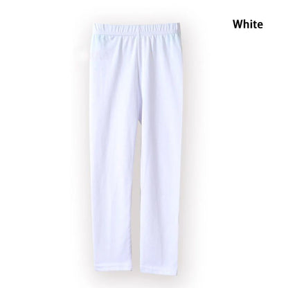 Kids Girls Candy Color Soft Elastic Cotton Leggings/Trousers childrensterritory