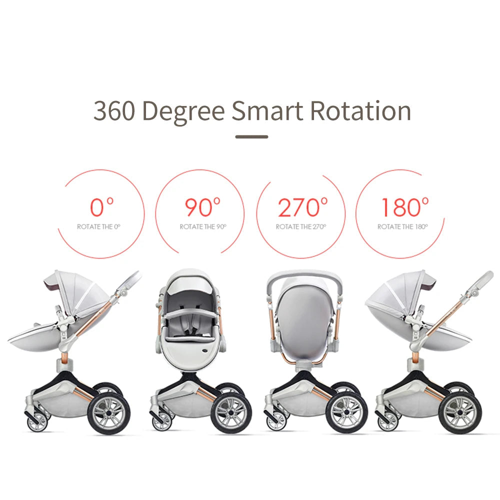 3-in-1 High Landscape Luxury Baby Stroller childrensterritory