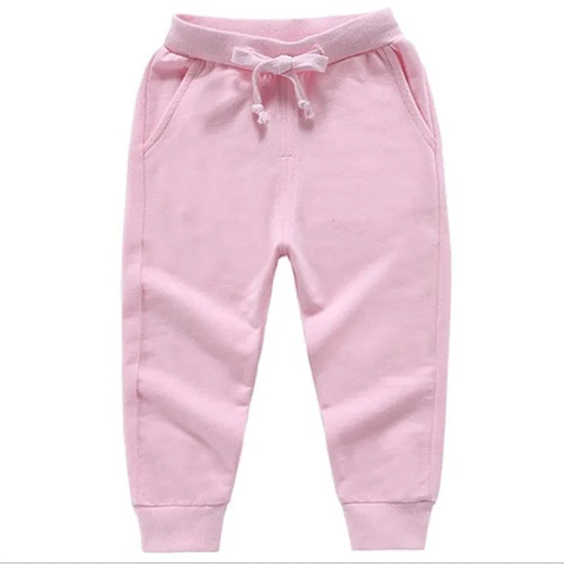 Warm Solid Pattern Casual Cotton Sports Pants for Kids childrensterritory