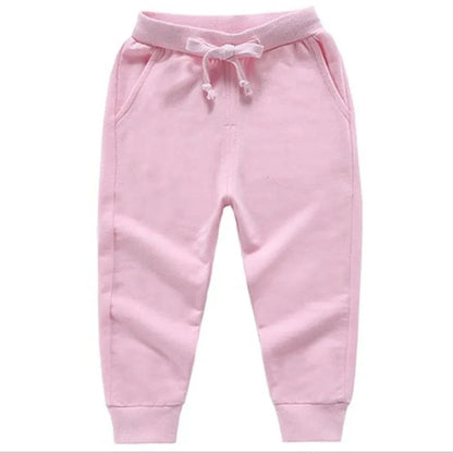 Warm Solid Pattern Casual Cotton Sports Pants for Kids childrensterritory