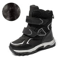 Boys Classic Style Hooks And Loops Leather Snow Boots childrensterritory