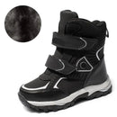 Boys Classic Style Hooks And Loops Leather Snow Boots childrensterritory