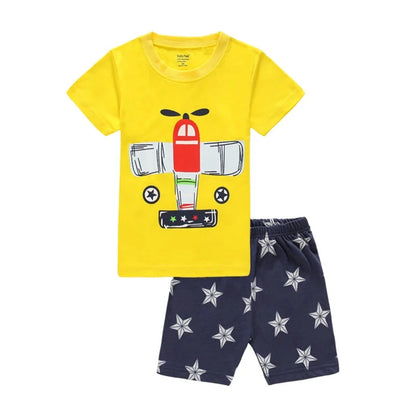 Kids Boys Cartoon Letter Design T-Shirt and Pant Suit childrensterritory