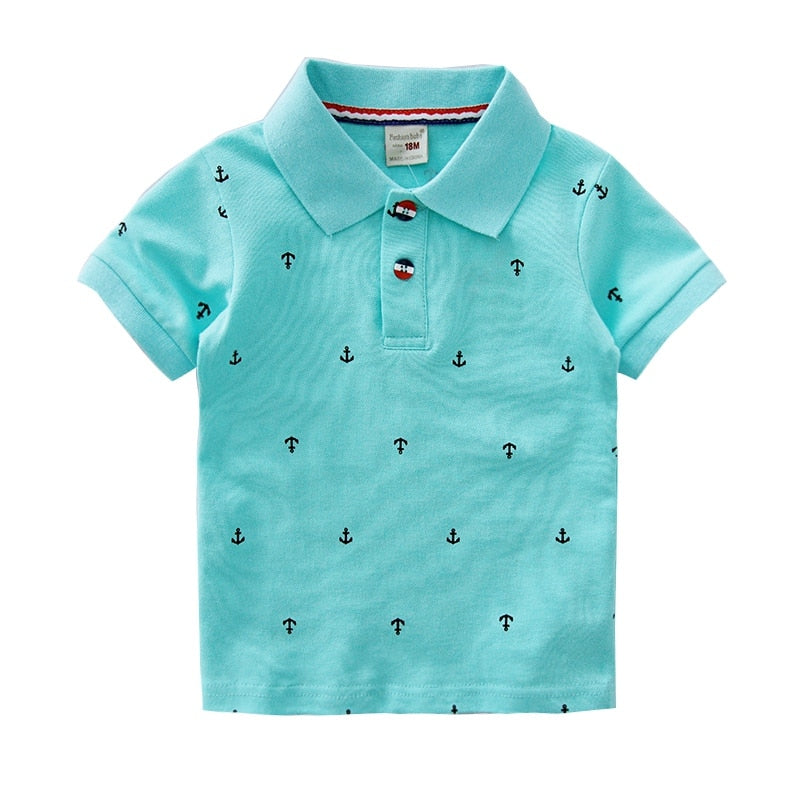 High Quality Printed Polo Cotton T-Shirts for Toddler Boys childrensterritory