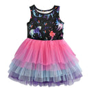 Kids Girls Unicorn Embroidery Birthday Tutu Dresses childrensterritory