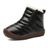 Kids Girls Boys Plush Leather Waterproof Warm Snow Boots childrensterritory