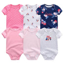 6Pcs/Lot Cartoon Design Soft Cotton Baby Rompers childrensterritory