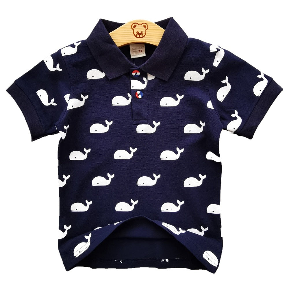 High Quality Printed Polo Cotton T-Shirts for Toddler Boys childrensterritory