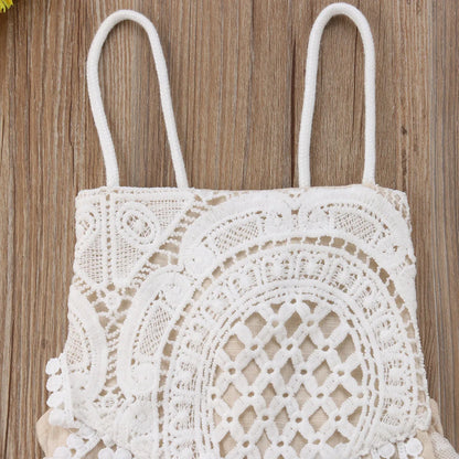 Baby Girl Sleeveless Lace Romper/Jumpsuit