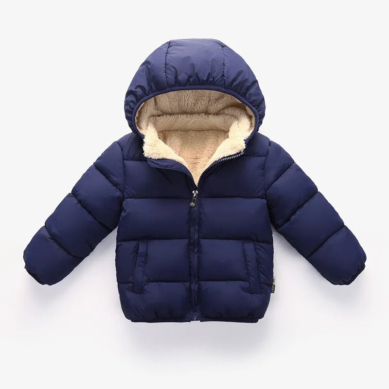 Baby/Kids Warm Plush Thicken Fur Hooded Jackets childrensterritory