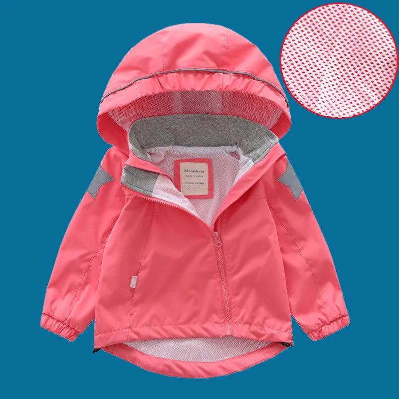 Double-Deck Windproof Inner Polar Fleece Kids Jacket childrensterritory