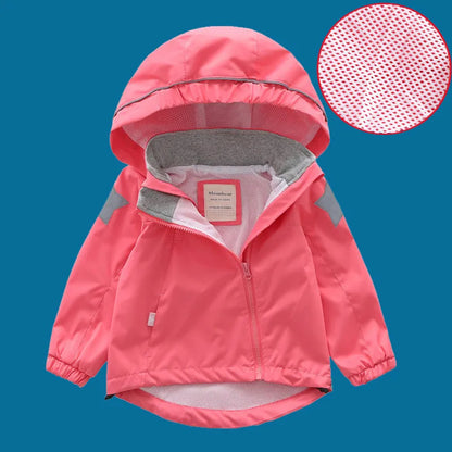 Double-Deck Windproof Inner Polar Fleece Kids Jacket childrensterritory
