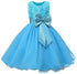 Sleeveless Bow Lace Design Girls Party Dresses childrensterritory