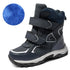 Boys Classic Style Hooks And Loops Leather Snow Boots childrensterritory