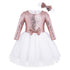 Flower Sequins Formal Dresses for Kids Girls Birthday/Baptism childrensterritory