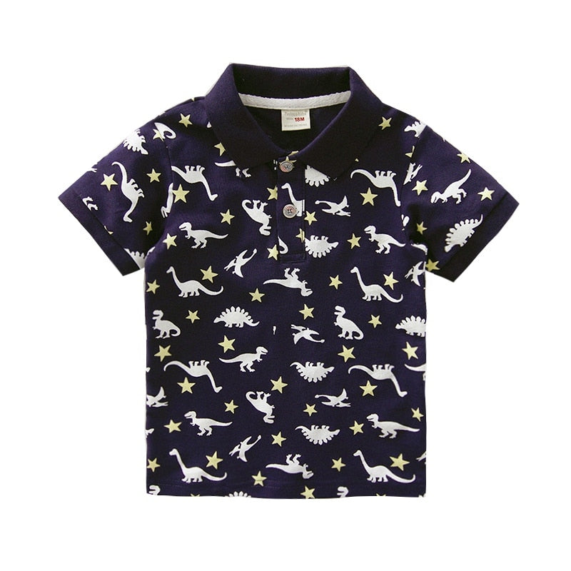High Quality Printed Polo Cotton T-Shirts for Toddler Boys childrensterritory