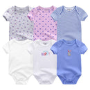 6Pcs/Lot Cartoon Design Soft Cotton Baby Rompers childrensterritory