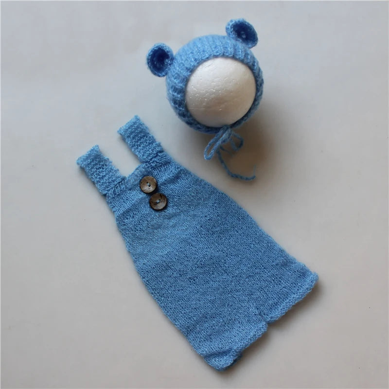 Newborn Photography Props/Crochet Hat Pants Outfits